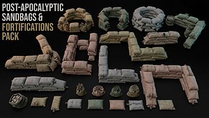 Post-Apocalyptic Sandbags And Fortifications Pack