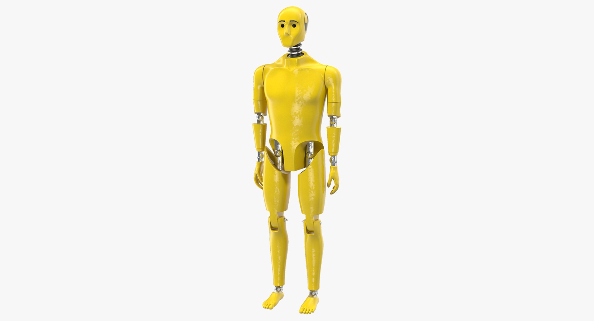 Crash Test Dummy Standing Pose 3D Model 3D model preview