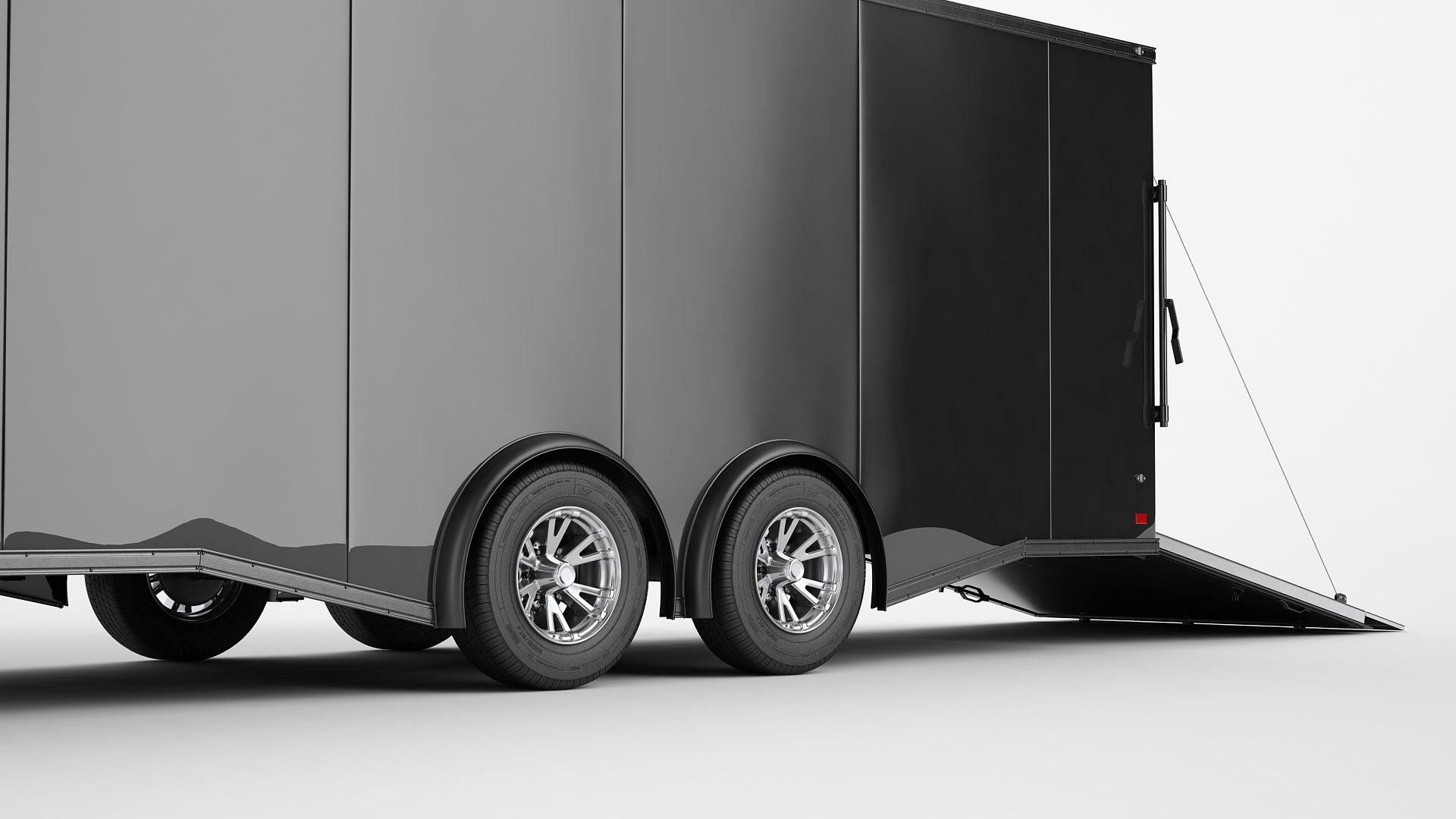 Enclosed Car Hauler Trailer 05 3D TurboSquid 1847632
