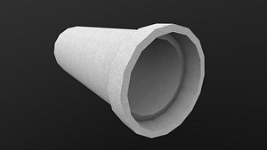 3D Concrete Pipe AR VR PBR model