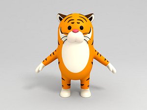tiger character cartoon 3D