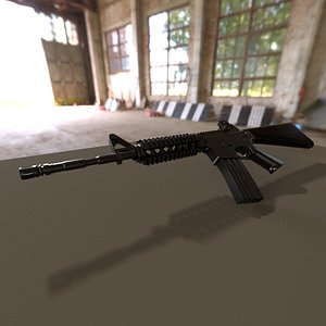 3D rifle model model