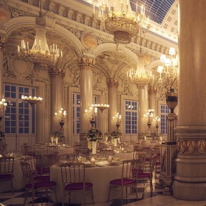 3D classical scene wedding hall