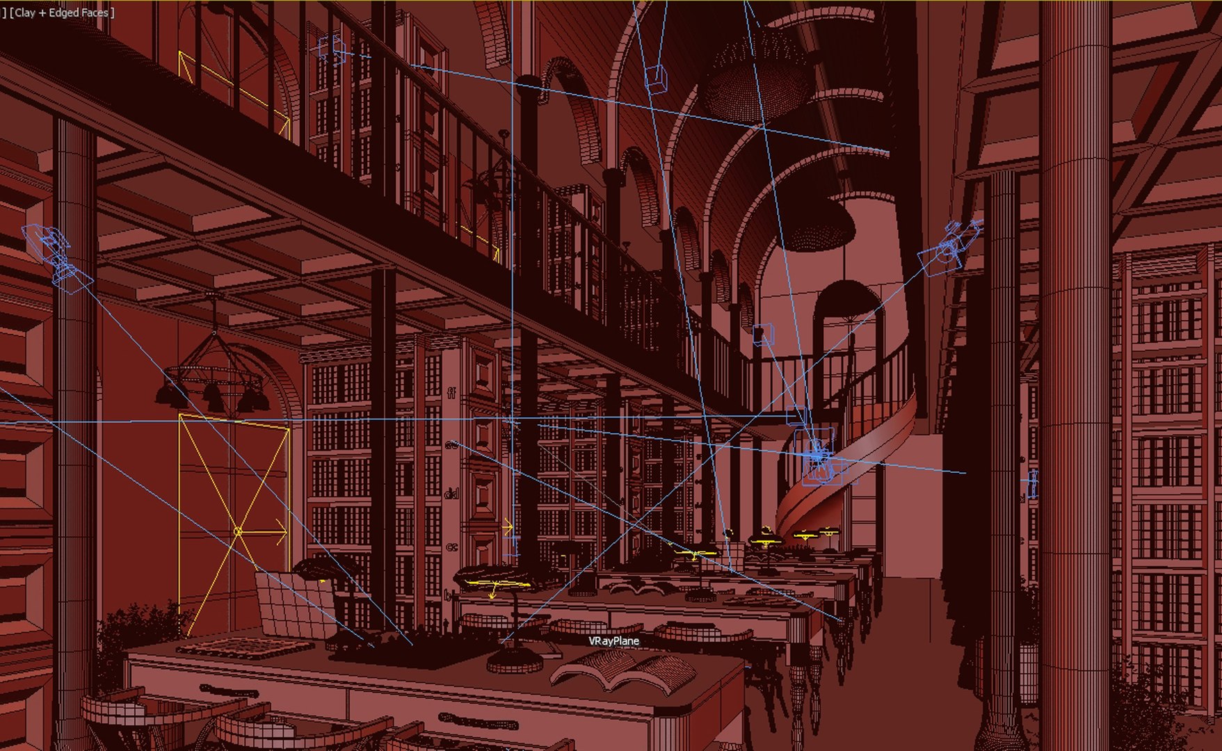 3D Library Interior - TurboSquid 2124145