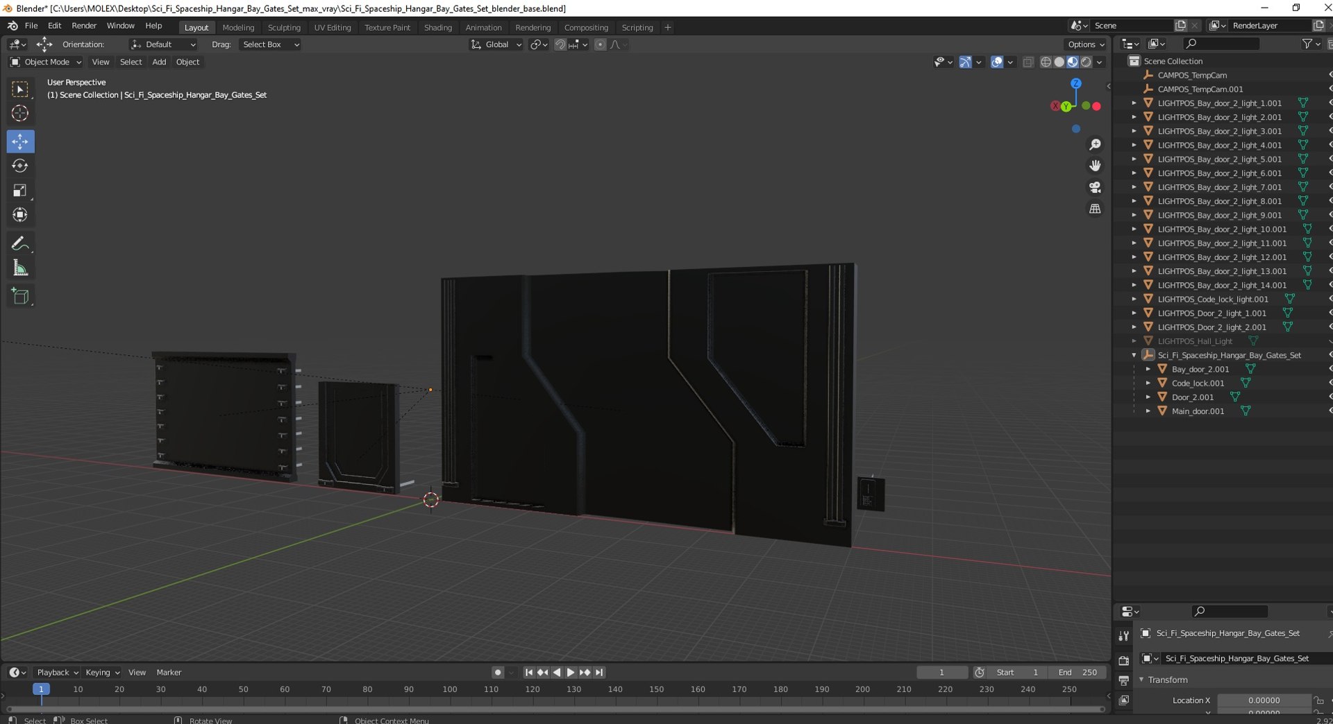 Sci Fi Spaceship Hangar Bay Gates Set 3D model https://p.turbosquid.com/ts-thumb/E3/n0cXjl/4H/scifispaceshiphangarbaygatessetvray3dmodel032/jpg/1710860500/1920x1080/fit_q87/2d8692291d8bdc9b48fcf77c0adeaae940edca92/scifispaceshiphangarbaygatessetvray3dmodel032.jpg