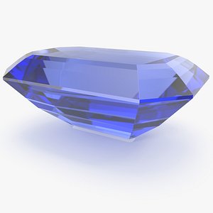 Emerald Cut Blue Sapphire