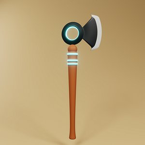 Low-Poly Battle Axe
