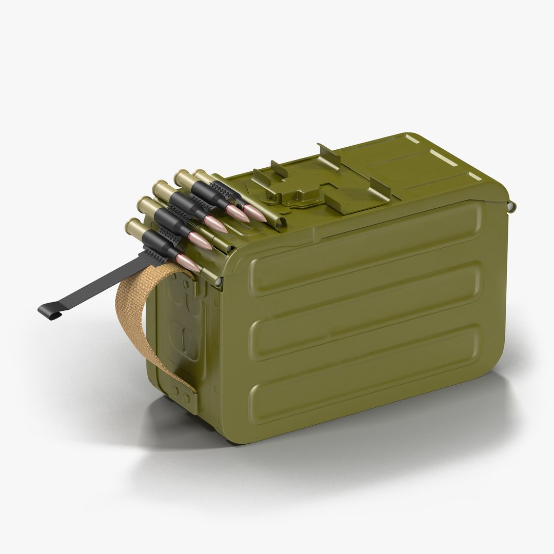 Ammo Box for Machine Gun 3D Model 3D model preview