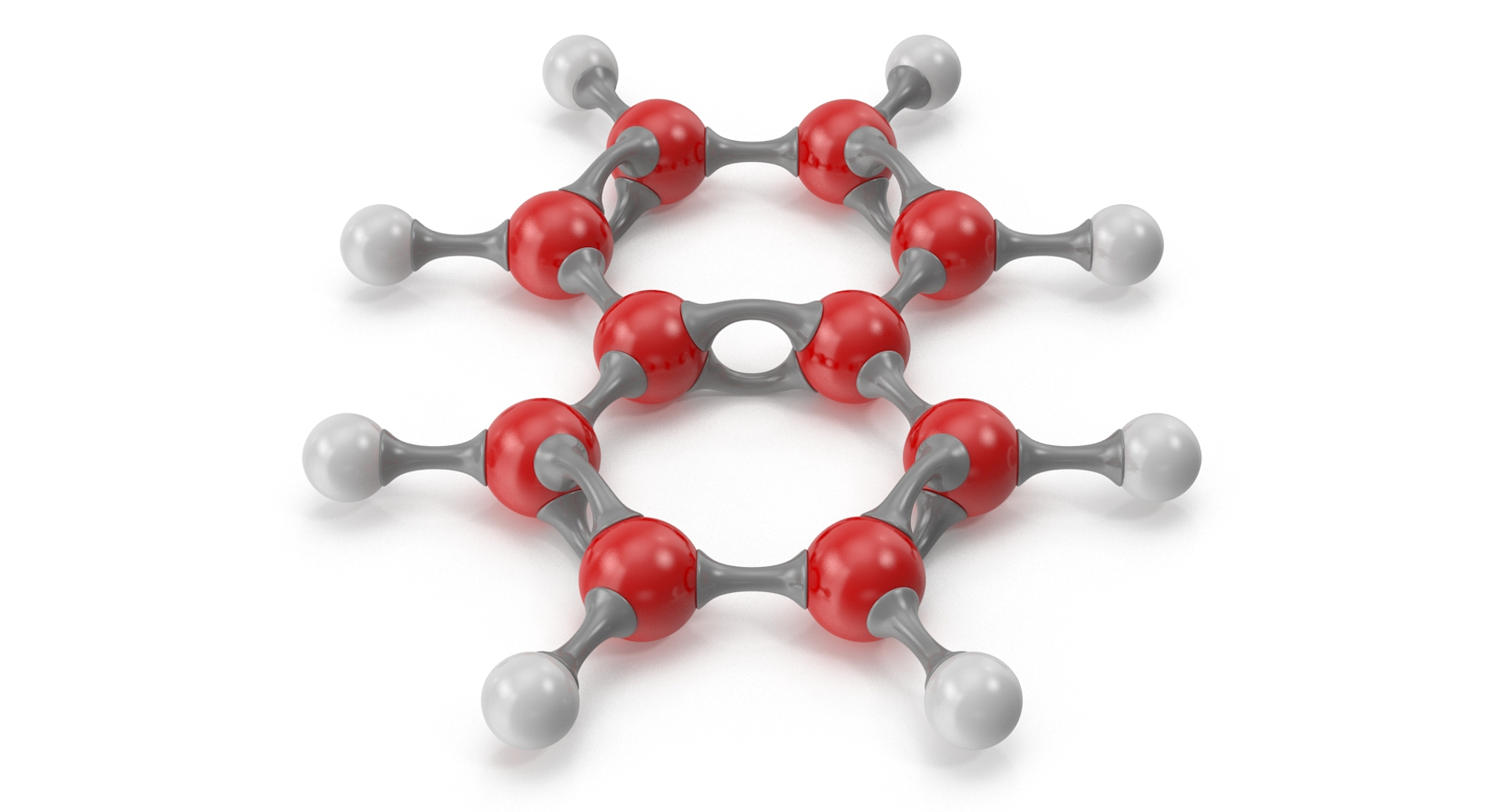 Naphtaline, molecular model with atoms Stock Photo - Alamy