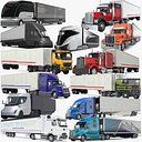 Semi Trucks and Trailers Big Collection