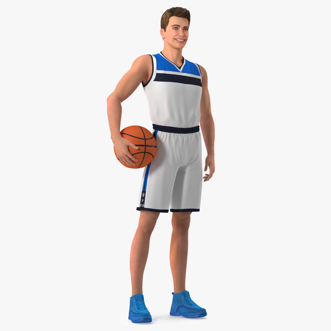 Teen Boy Basketball Rigged 3D model preview