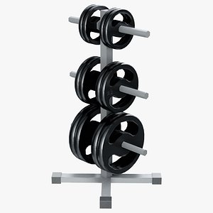 Circular Weight Rack 3D model