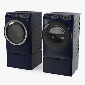 Steam Washer and Dryer Profile Set Blue