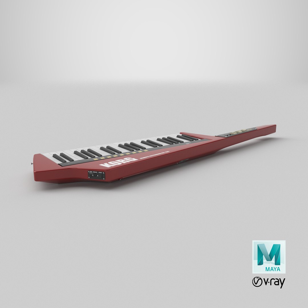 Korg RK-100 Keytar Synthesizer 3D model https://p.turbosquid.com/ts-thumb/E3/zuW14P/Rq/stemcell_maya_vray_render/png/1717006482/1920x1080/fit_q87/82d37827e78408873c4526ba99c22efc4090b6d9/stemcell_maya_vray_render.jpg