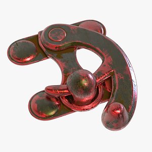 Antique Victorian Cabinet Turn Latch 3D model