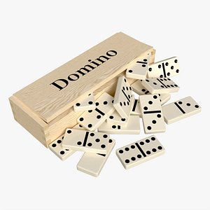Dominoes with Wooden Box Table Strategy Game