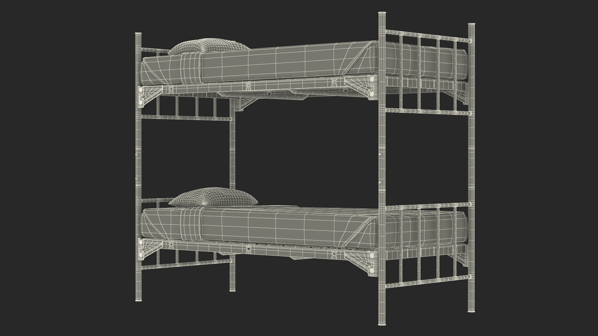 Military Bunk Bed Worn 3D - TurboSquid 2079678