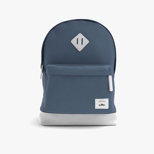 casual cotton backpack 3D model