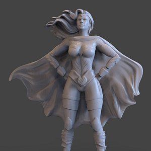 3D Super Hero Girl statue