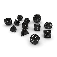 Polyhedral Dice Set - Black