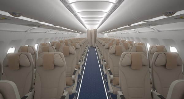 3D aircraft economy class interior - TurboSquid 1353964