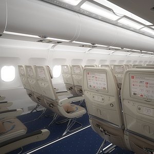 Airplane Interior Economy Class