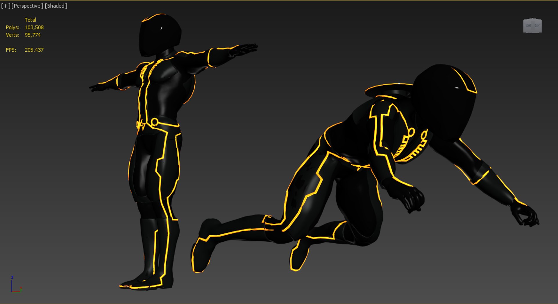 3d Model Tron Bike Pose Riding
