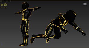 Tron Legacy CLU  [ Light Bike Rider ]  Posed in Riding Position
