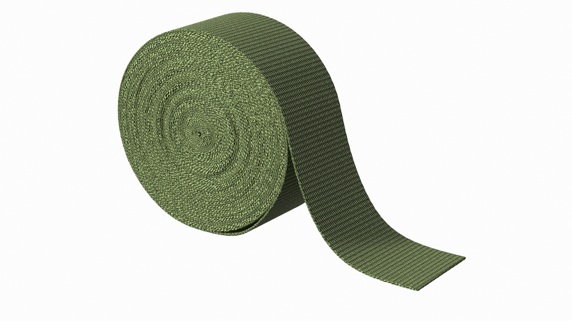 Webbing Belt Strap Roll Green 3D - TurboSquid 1841332