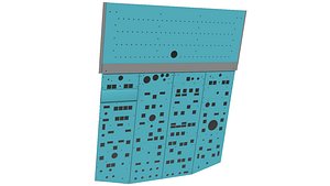 3D ATR 42 72  Overhead Panel back plates model