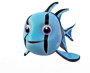 Banggai Cardinal animated low poly toon