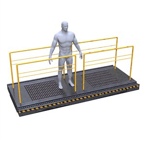 LowPoly Platform bridge ladder MODEL Element1 old 3D model
