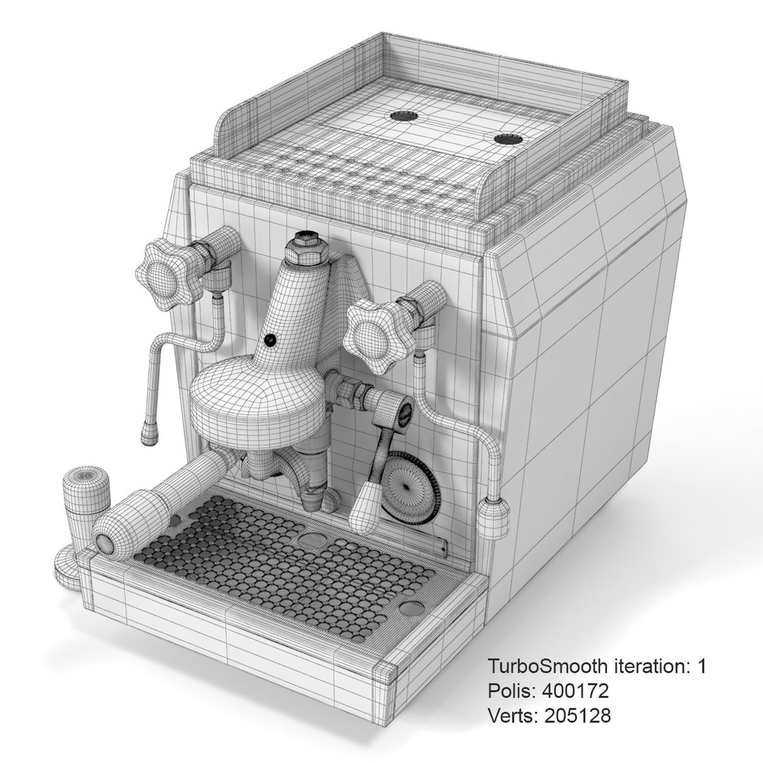 realistic espresso maker rocket 3d max