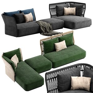 talenti cliff sectional sofa 3D model