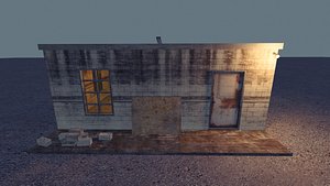 3D old brick shed