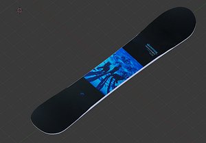 3D snowboard snow board model