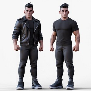 3D Cartoon Man Rig model