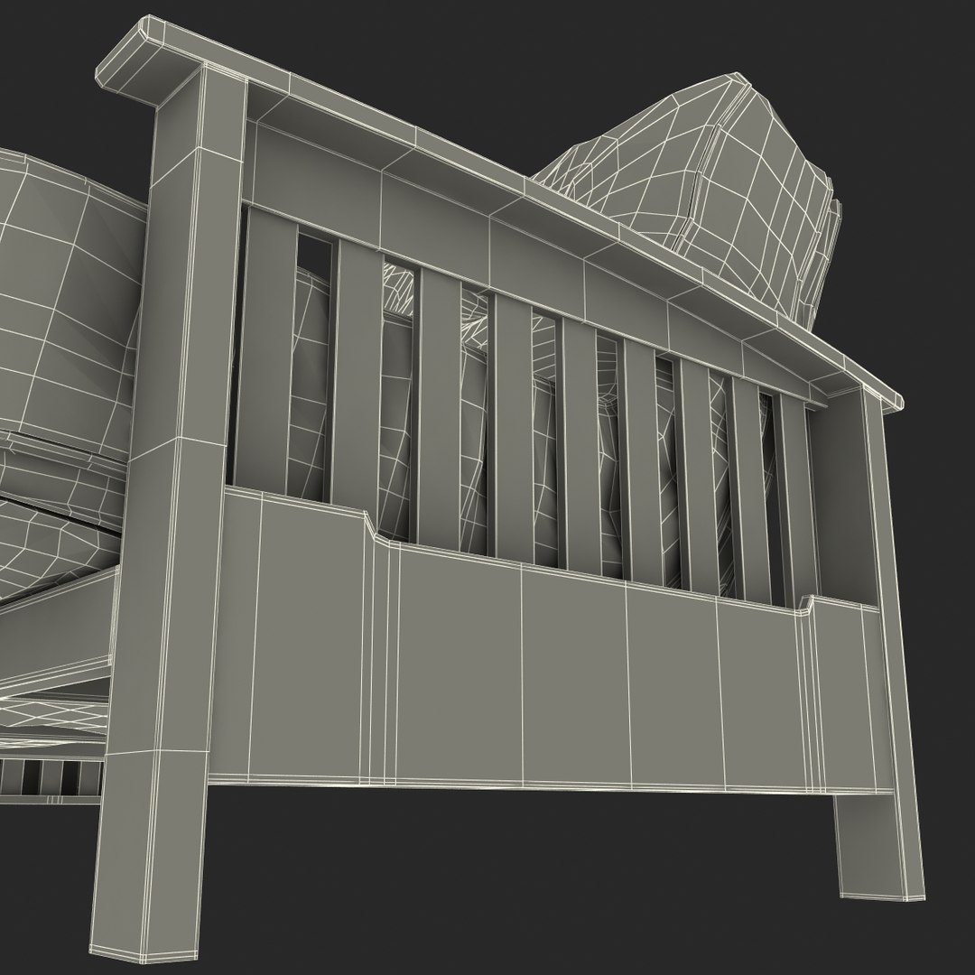 sofa futon 3d model