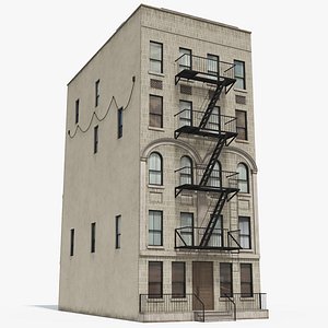 3D Manhattan Building 17 - 8K PBR Textures model