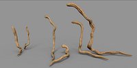 Thick lians and roots set low-poly  PBR