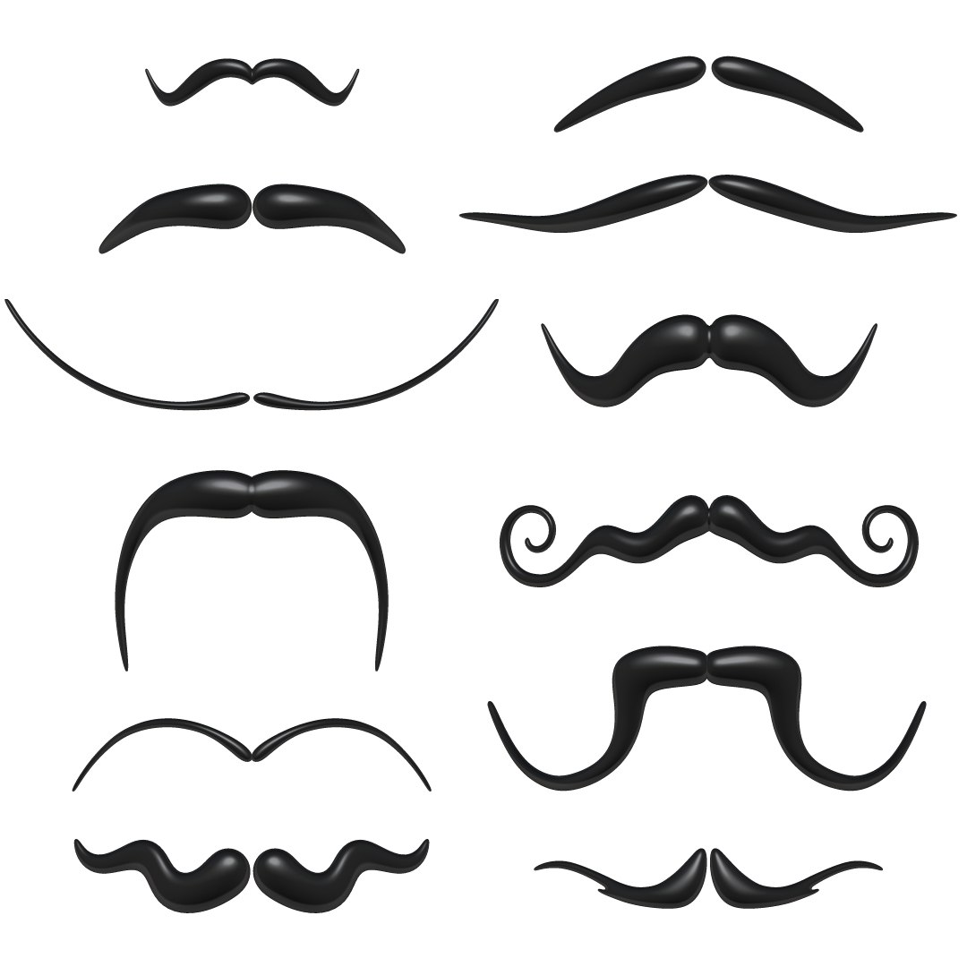 3d moustache colection