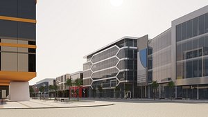 3D model Shopping street - boulevard