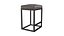 Tabouret de bar en cuir capitonné Reese