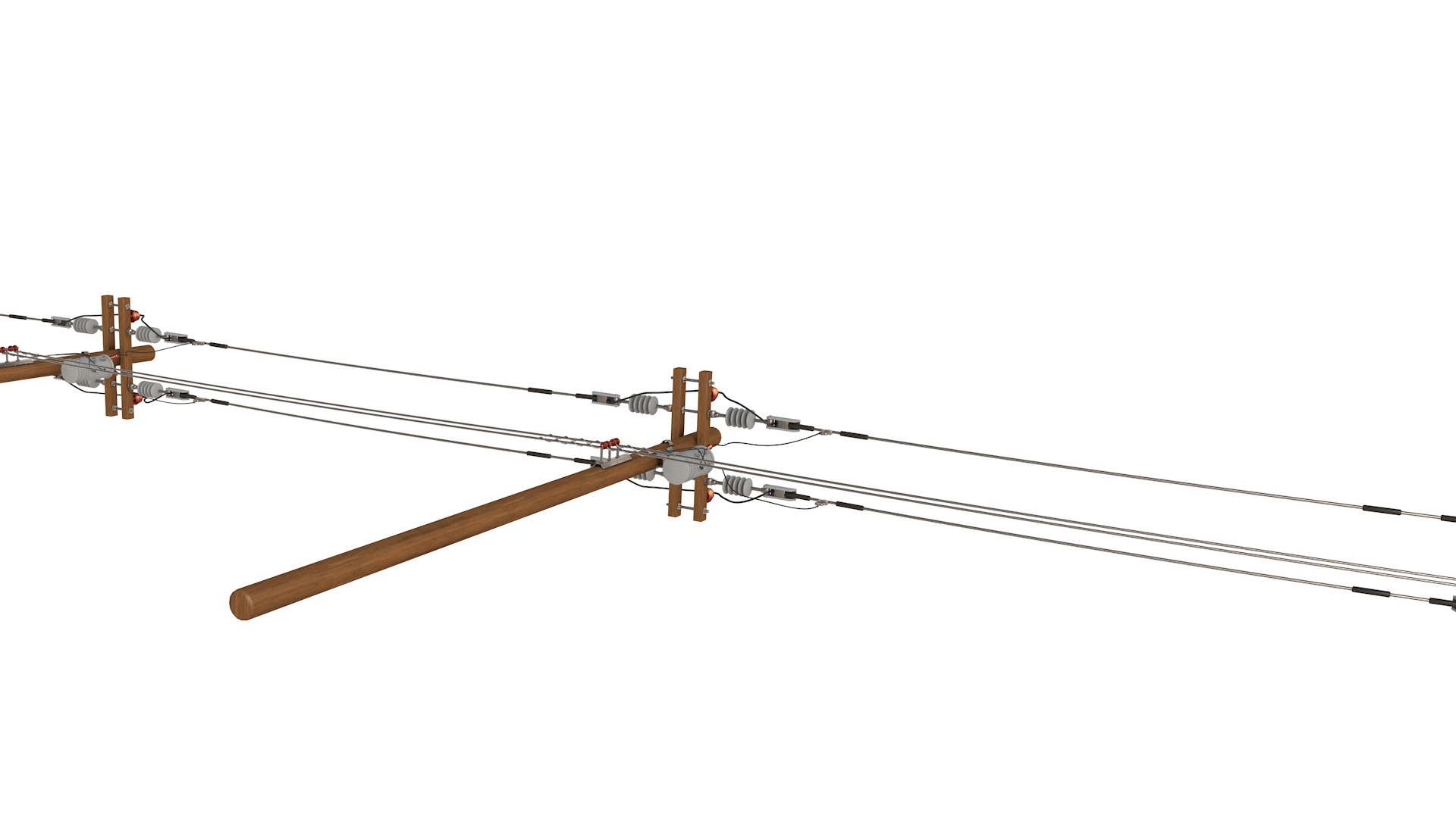 3D Utility Pole Model - TurboSquid 2325351
