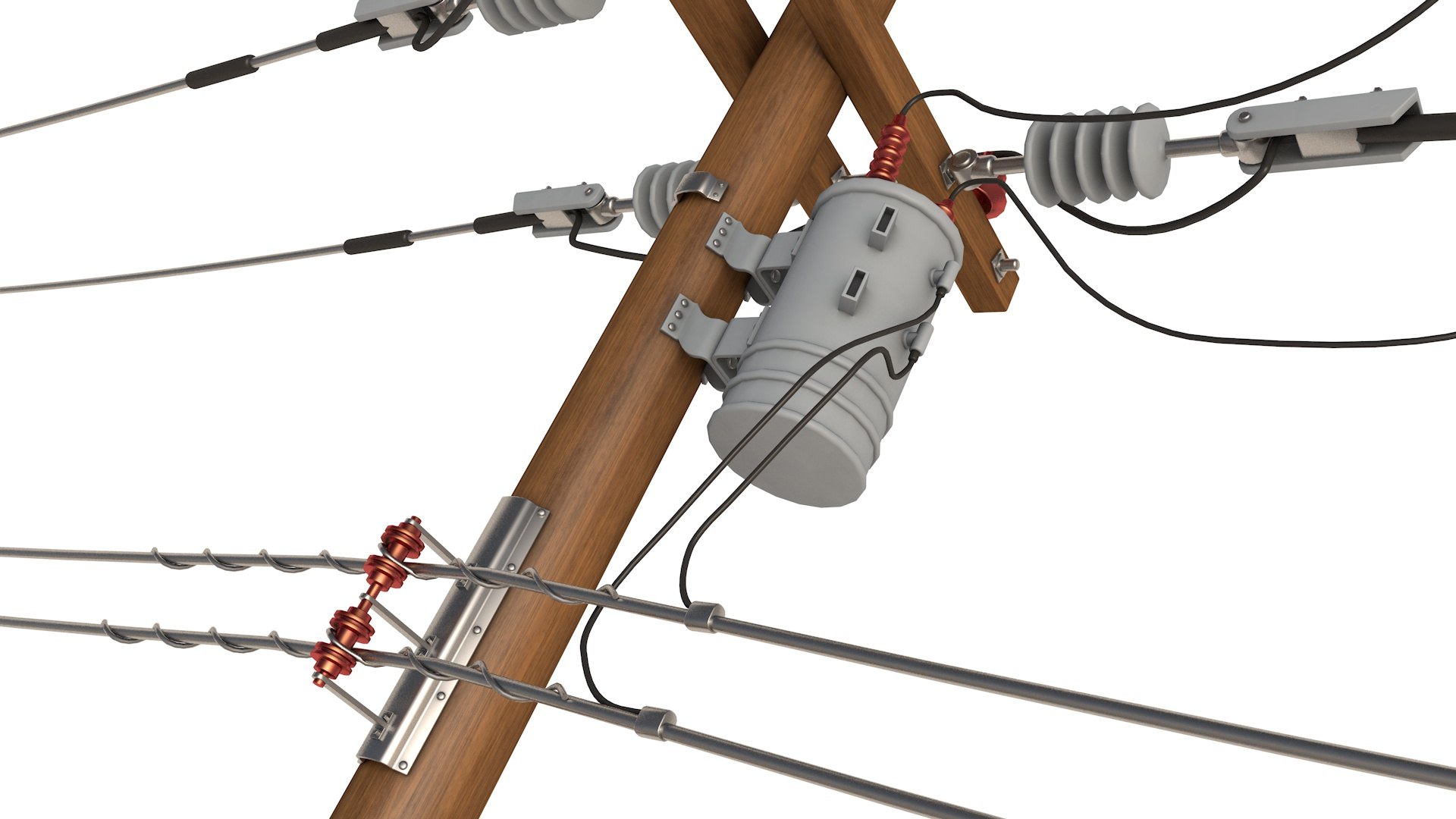 3D Utility Pole Model - TurboSquid 2325351