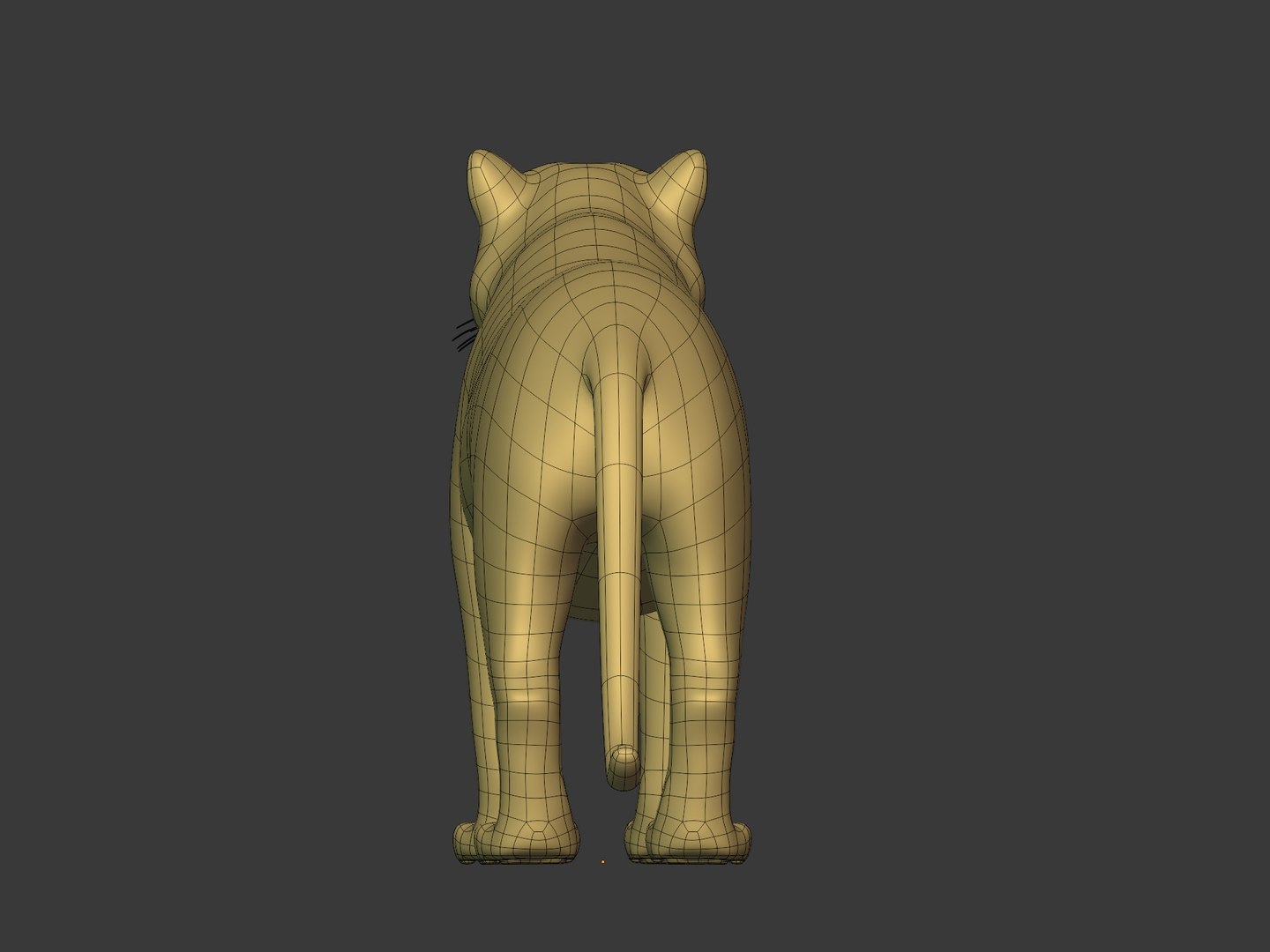 Cartoon Big Cat Base Mesh 3D model - TurboSquid 1809210