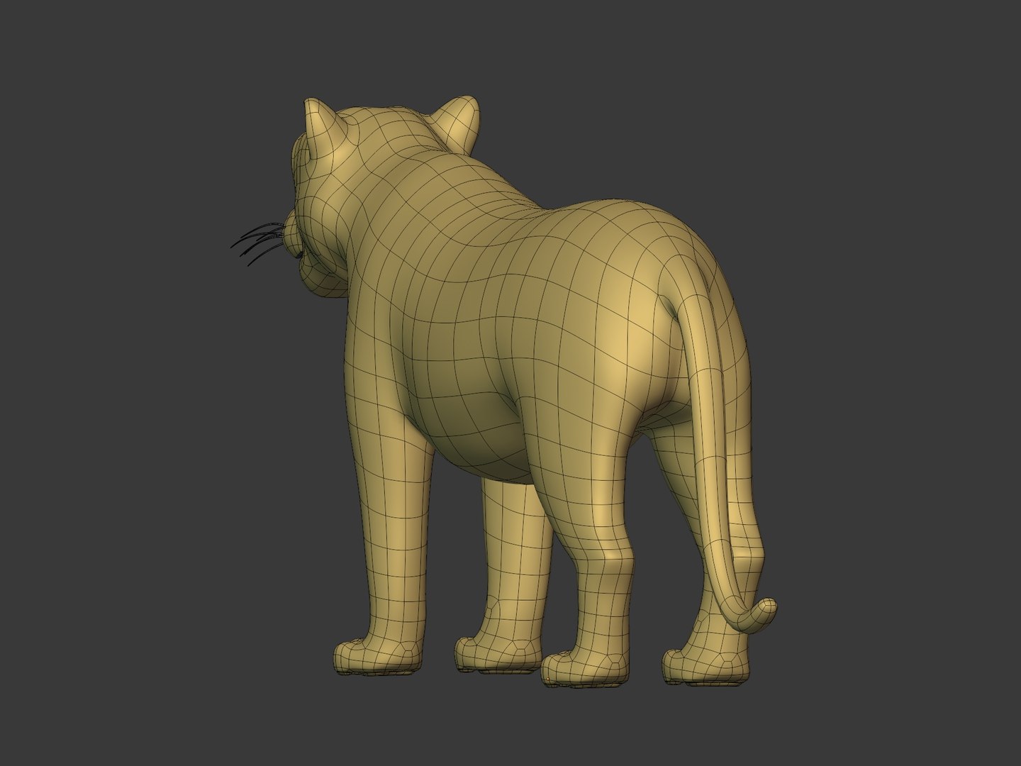 Cartoon Big Cat Base Mesh 3D model - TurboSquid 1809210