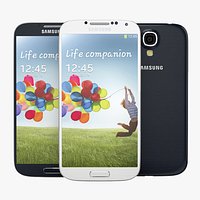 Samsung Galaxy S 4 white and blue