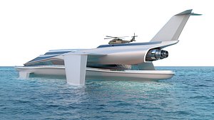 3D Flying yacht