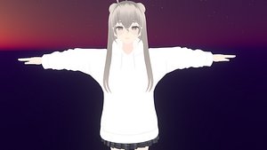 Hina kamisama ni natta hi VRChat 3D model rigged